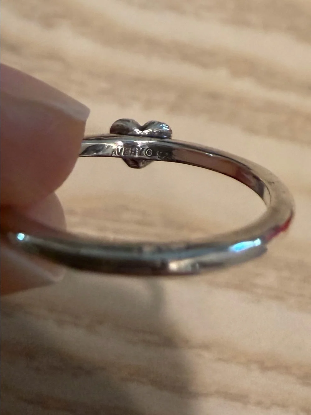 James Avery Silver Heart Stack Ring